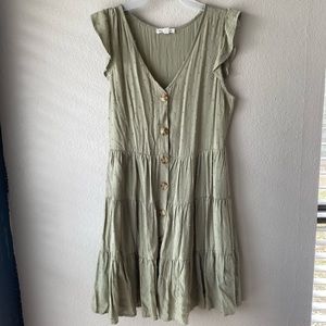 Sage green blu pepper sundress